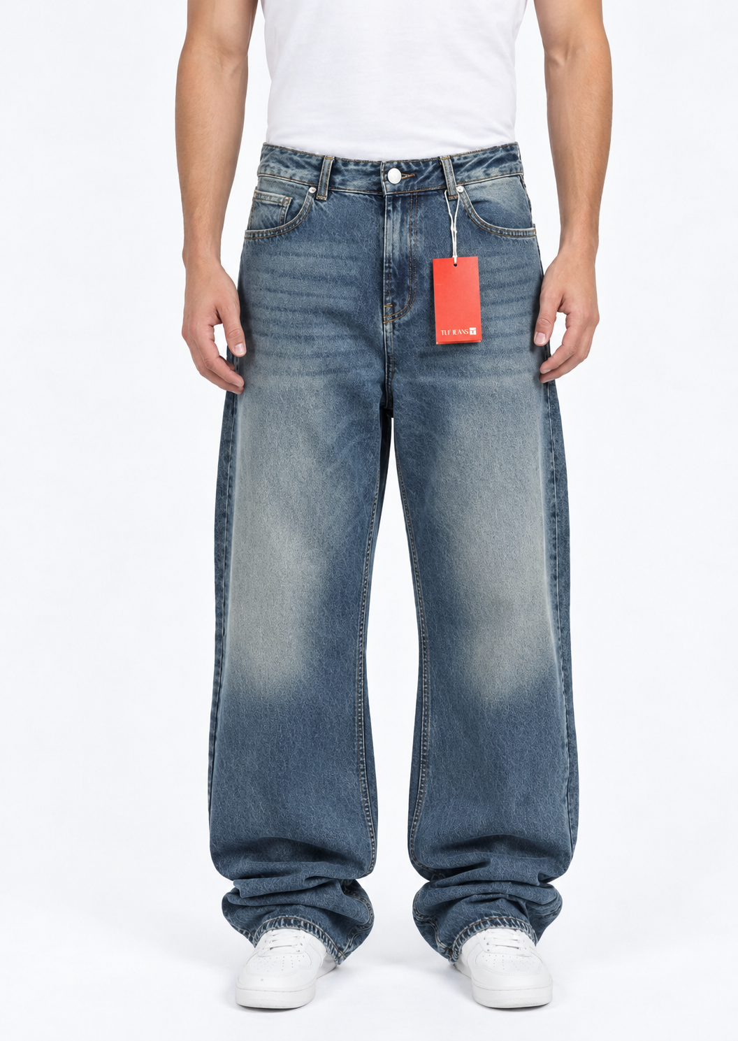 BLUE- GREY DENIM WASHED