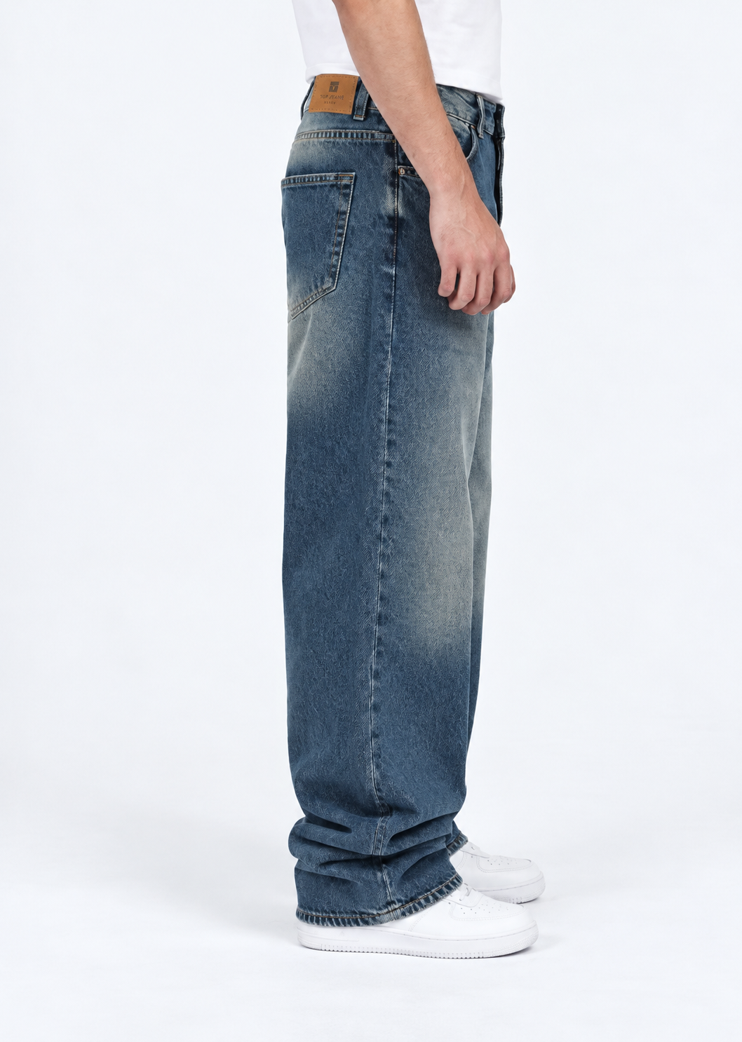 BLUE- GREY DENIM WASHED